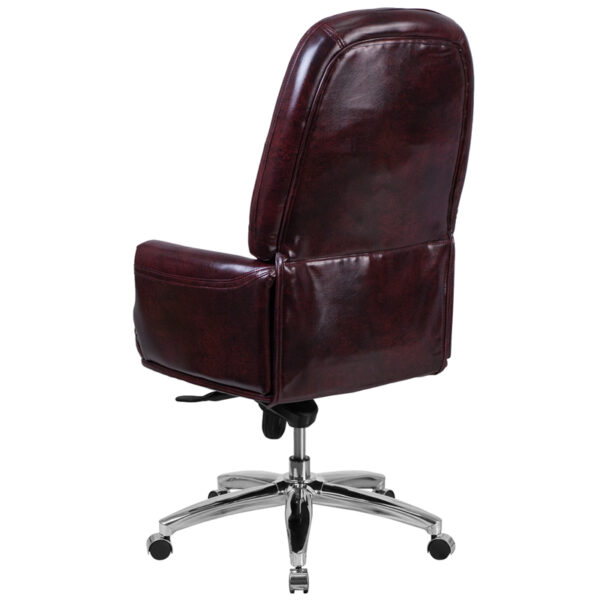 Traditional Office Chair Burgundy High Back Chair