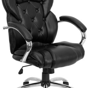Wholesale High Back Transitional Style Black Leather Executive Swivel Office Chair with Arms