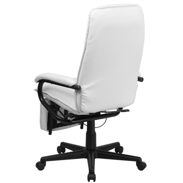 Contemporary Office Chair White Reclining Leather Chair