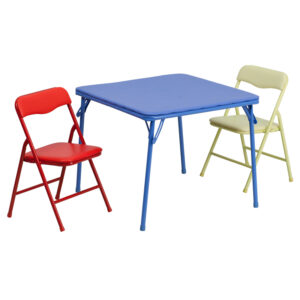 Wholesale Kids Colorful 3 Piece Folding Table and Chair Set