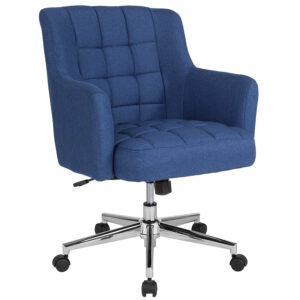 Wholesale Laone Home and Office Upholstered Mid-Back Chair in Blue Fabric