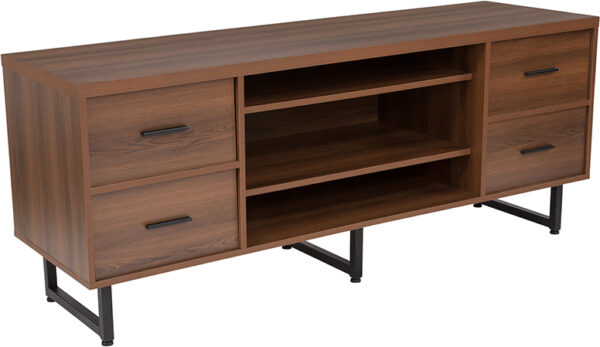 Wholesale Lincoln Collection TV Stand in Rustic Wood Grain Finish