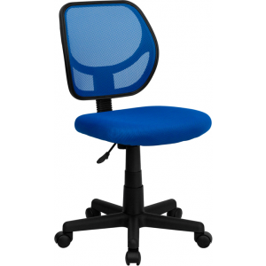 Wholesale Low Back Blue Mesh Swivel Task Office Chair