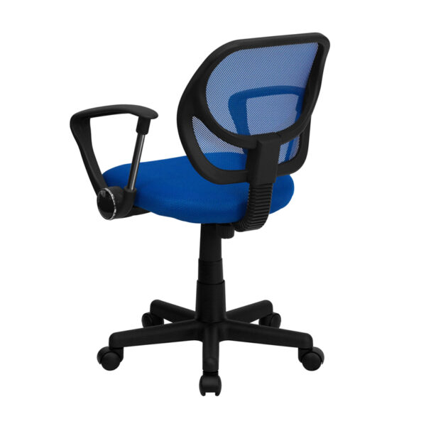 Contemporary Task Office Chair Blue Low Back Task Chair