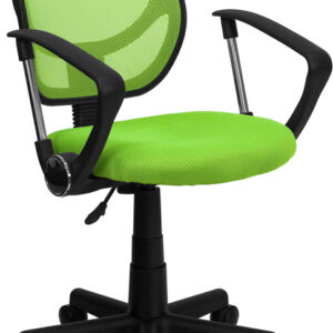 Wholesale Low Back Green Mesh Swivel Task Office Chair with Arms