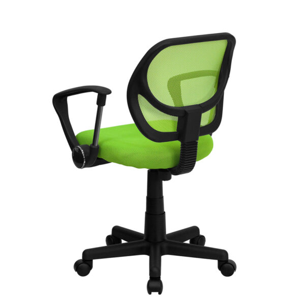 Contemporary Task Office Chair Green Low Back Task Chair