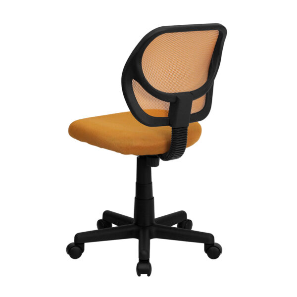 Contemporary Task Office Chair Orange Low Back Task Chair