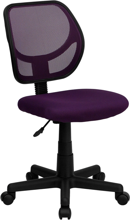 Wholesale Low Back Purple Mesh Swivel Task Office Chair