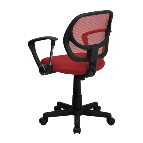 Contemporary Task Office Chair Red Low Back Task Chair