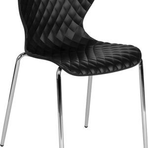 Wholesale Lowell Contemporary Design Black Plastic Stack Chair