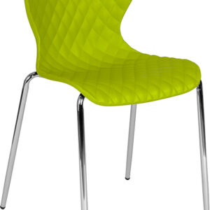Wholesale Lowell Contemporary Design Citrus Green Plastic Stack Chair