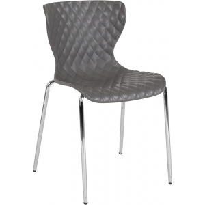 Wholesale Lowell Contemporary Design Gray Plastic Stack Chair