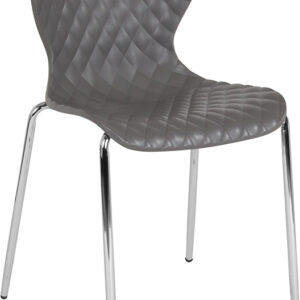 Wholesale Lowell Contemporary Design Gray Plastic Stack Chair