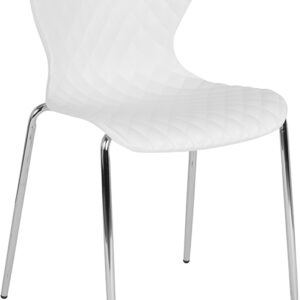 Wholesale Lowell Contemporary Design White Plastic Stack Chair