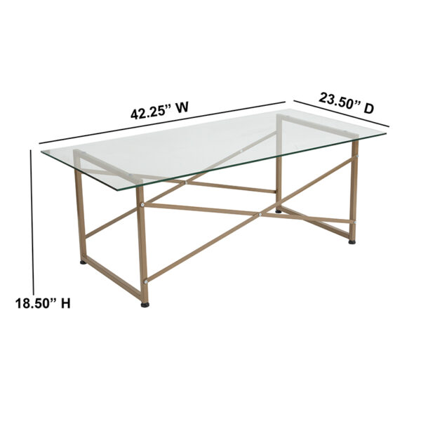 Contemporary Style Glass Coffee Table