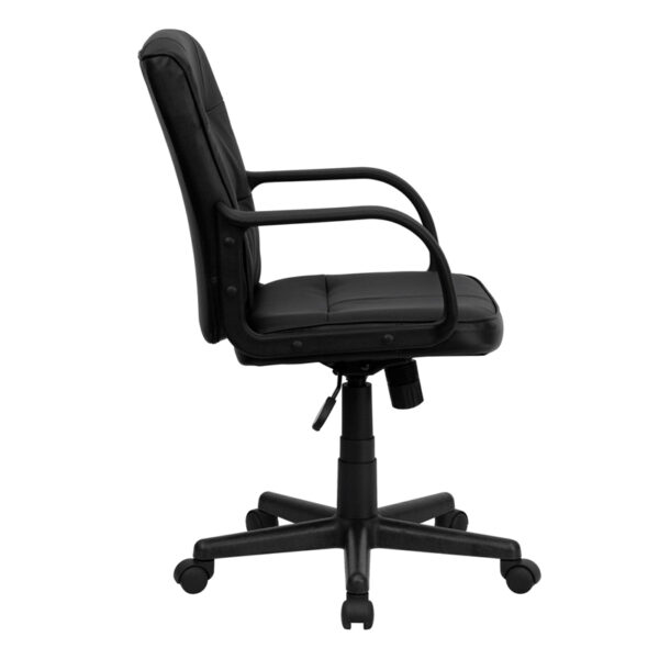 Contemporary Task Office Chair Black Mid-Back Task Chair