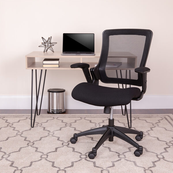 Lowest Price Mid-Back Black Mesh Executive Swivel Office Chair with Molded Foam Seat and Adjustable Arms