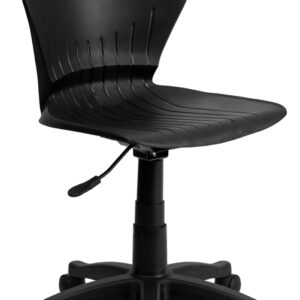 Wholesale Mid-Back Black Plastic Swivel Task Office Chair