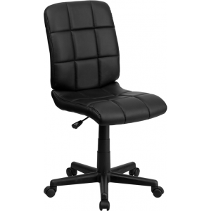 Wholesale Mid-Back Black Quilted Vinyl Swivel Task Office Chair