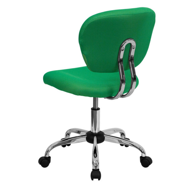 Contemporary Task Office Chair Bright Green Mid-Back Task