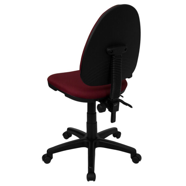 Contemporary Task Office Chair Burgundy Mid-Back Task Chair