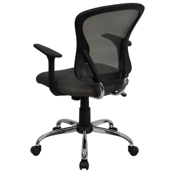 Contemporary Task Office Chair Dark Gray Mid-Back Task Chair