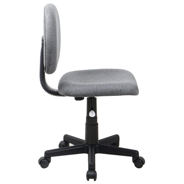 Lowest Price Mid-Back Gray Fabric Swivel Task Office Chair