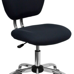 Wholesale Mid-Back Gray Mesh Padded Swivel Task Office Chair with Chrome Base
