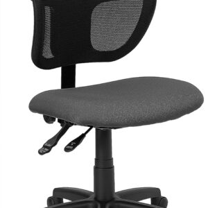Wholesale Mid-Back Gray Mesh Swivel Task Office Chair with Back Height Adjustment