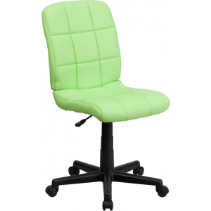 Wholesale Mid-Back Green Quilted Vinyl Swivel Task Office Chair