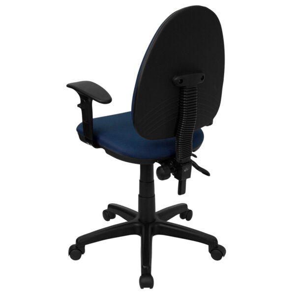 Contemporary Task Office Chair Navy Mid-Back Task Chair
