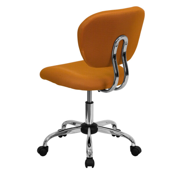 Contemporary Task Office Chair Orange Mid-Back Task Chair