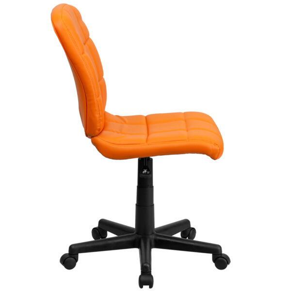 Contemporary Task Office Chair Orange Mid-Back Task Chair