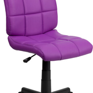 Wholesale Mid-Back Purple Quilted Vinyl Swivel Task Office Chair