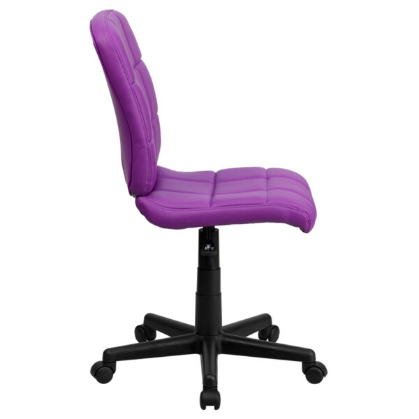 Contemporary Task Office Chair Purple Mid-Back Task Chair