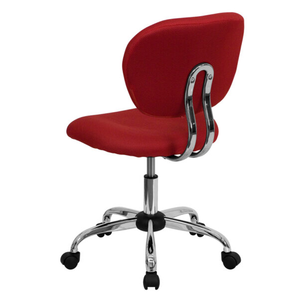 Contemporary Task Office Chair Red Mid-Back Task Chair