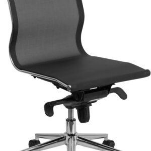 Wholesale Mid-Back Transparent Black Mesh Executive Swivel Office Chair with Synchro-Tilt Mechanism