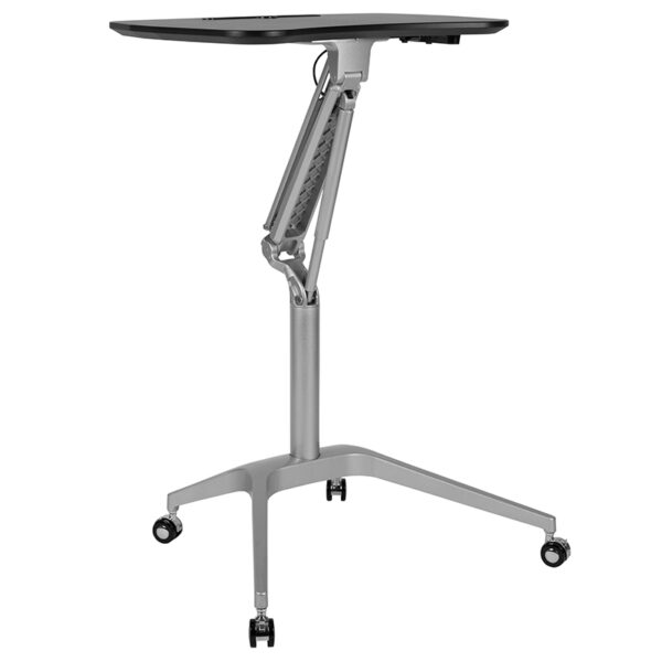 Contemporary Style Black Mobile Sit to Stand Desk