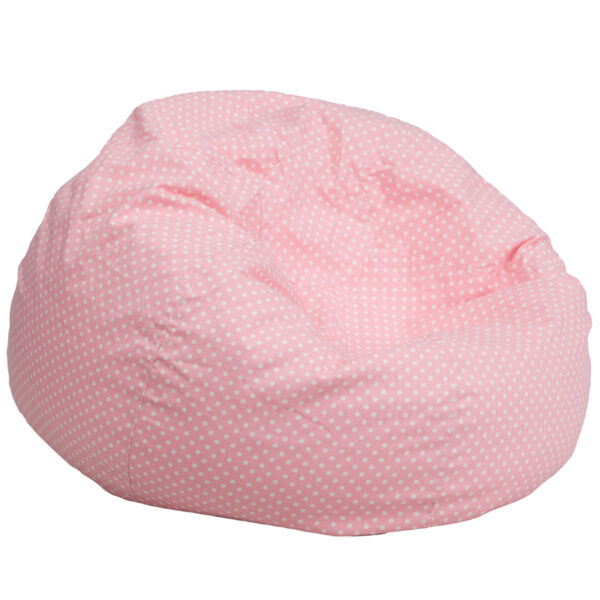 Wholesale Oversized Light Pink Dot Bean Bag Chair