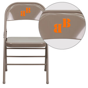 Wholesale Personalized HERCULES Series Triple Braced & Double Hinged Beige Metal Folding Chair