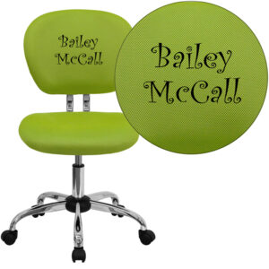 Wholesale Personalized Mid-Back Apple Green Mesh Swivel Task Office Chair with Chrome Base