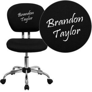 Wholesale Personalized Mid-Back Black Mesh Swivel Task Office Chair with Chrome Base