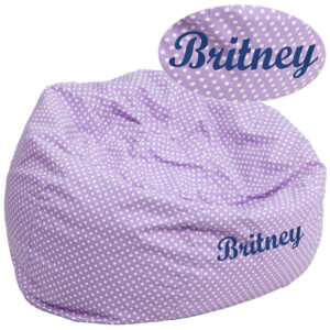 Wholesale Personalized Oversized Lavender Dot Bean Bag Chair