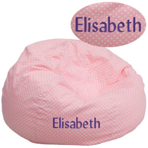 Wholesale Personalized Oversized Light Pink Dot Bean Bag Chair