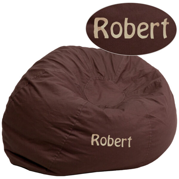 Wholesale Personalized Oversized Solid Brown Bean Bag Chair