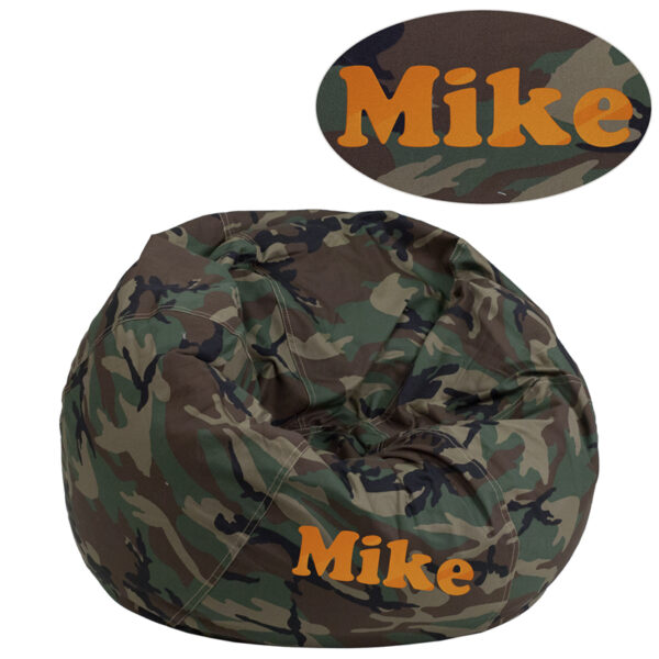 Wholesale Personalized Small Camouflage Kids Bean Bag Chair