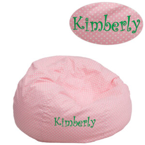 Wholesale Personalized Small Light Pink Dot Kids Bean Bag Chair