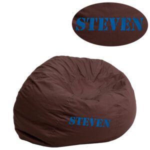 Wholesale Personalized Small Solid Brown Kids Bean Bag Chair
