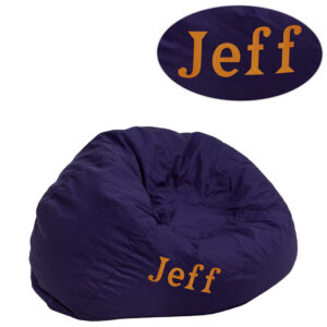 Wholesale Personalized Small Solid Navy Blue Kids Bean Bag Chair
