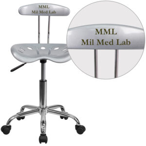 Wholesale Personalized Vibrant Silver and Chrome Swivel Task Office Chair with Tractor Seat